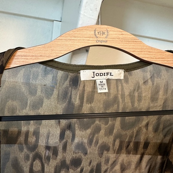 Olive leopard print kimona - Picture 4 of 4